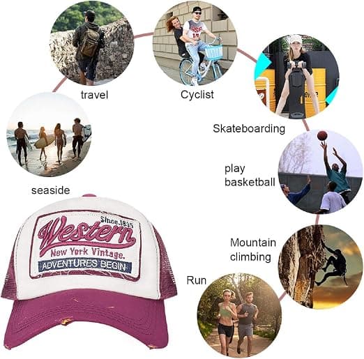 Baseball Cap Mesh Hat Unisex Broderet Bogstav Patch Casual Hat Hip Hop Solhat Red