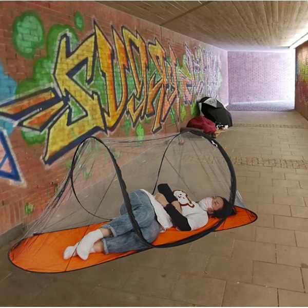 Snabbfällbar myggnät, portabelt campingtält, ultralätt pop-up myggnät, myggnät för utomhuscamping