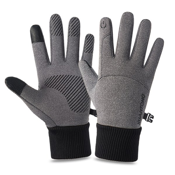 Touchscreen Fleece Isolerende Handsker, Termiske Vindtætte Snebeskyttede Varme Handsker Vintersports Ski Snowboard Kørsel Motorcykel Cykling Vandreture Handsker Grey M