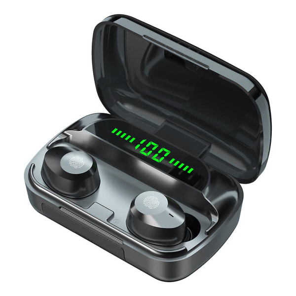 Trådløse øretelefoner Bluetooth 5.1 hovedtelefoner, 180H spilletid m/2000mAh opladningsetui