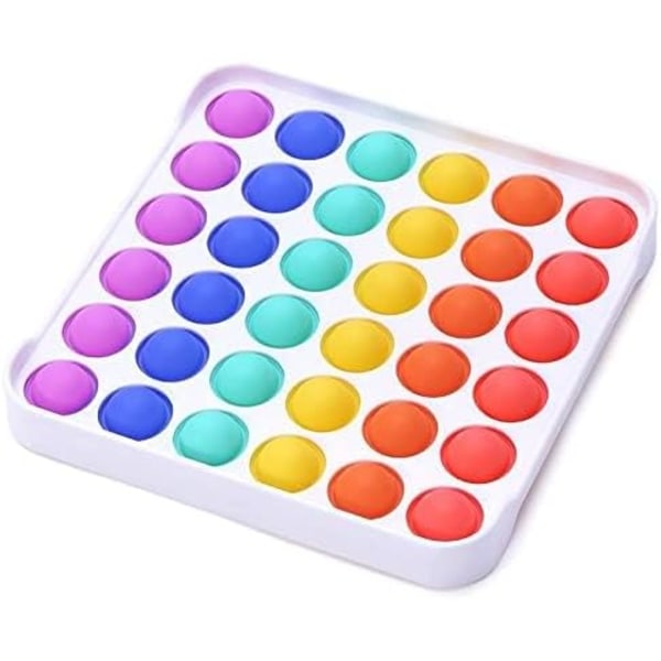 Firkantet Regnbue - Poppet Fidget Legetøj, Bubble Push Pop Fidget Sensorisk Legetøj til Stresslindring, Nyhed til Drenge, Piger & Voksne