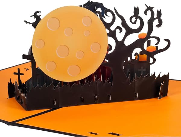 3D Halloween-kort, Pop Up Pumpa och Spöke, Vikbart Kort med Kuvert för Halloween
