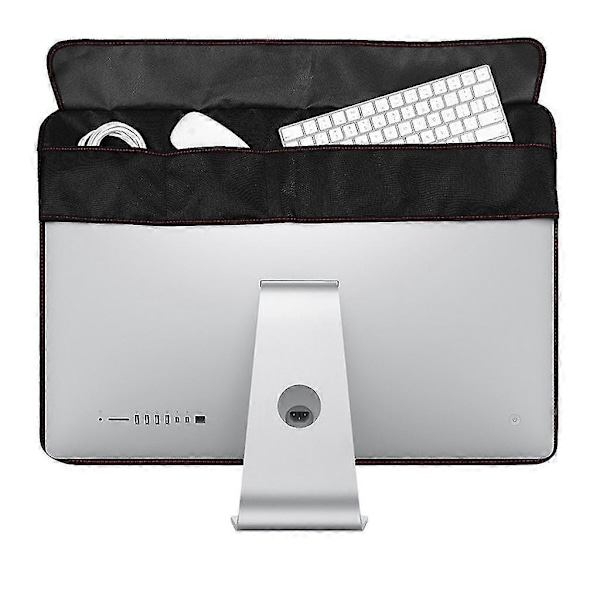 Musta pölytiivis suojus vedenpitävä PU-nahkainen suojakotelo Applelle iMacille Macbookille 21/27 tuuman näytölle