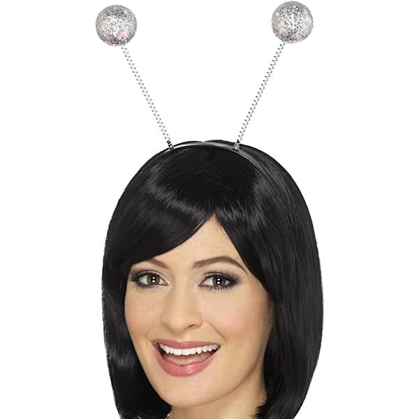 Sølvfarvede Alien Glitter Kugle Boppers Tilbehør