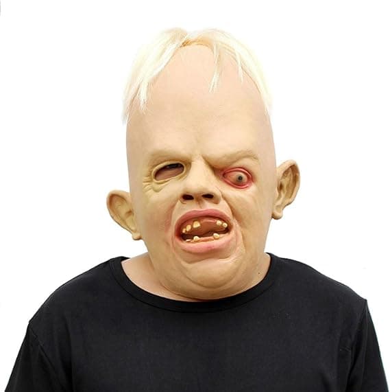 En luksusversion af en sjov maske, ideel til 80'er Halloween-kostumer, den perfekte ledsager til Halloween.