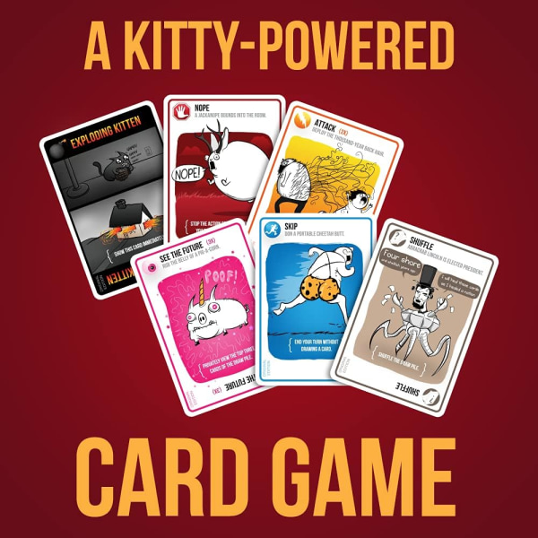 Exploding Kittens - Venäläinen ruletti -korttipeli, korttipelit aikuisille, teini-ikäisille ja lapsille - 2-5 pelaajaa 4.41 x 6.38 x 1.5 inches