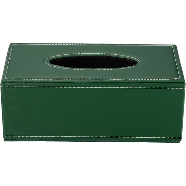 9,4x4,7x3,7 Vävnadsboxskydd, PVC Läder Rektangel Vattentät Servett Pappershandduk Dispenser Hållare för Bänkskiva Hemmakontor