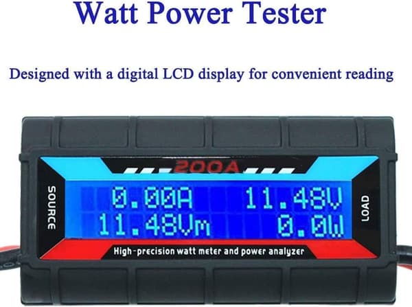 Precision 200A Watt Meter Detector Power Analyzer för RC Modell Spänning Ström Effekt