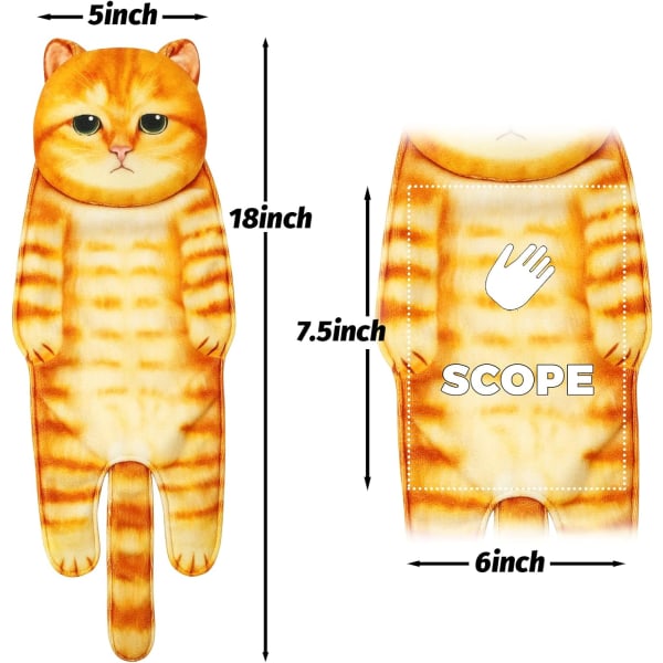 Håndklæde, Hængende Håndklæder, Absorberende Håndklæde med Hængende Løkker, Hurtigtørrende Opvaskeserviet, Kattehåndklæde, Håndklæder (Hængende Kat)