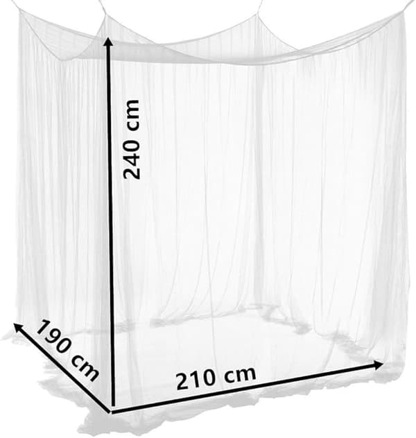 Himmel af polyester, smuk sengehimmel, stort myggenet White