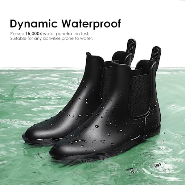 Wellington-saappaat Naisille ja Miehille, Nilkkaan Ulottuvat, Naisten Wellies, Lyhyet Chelsea-saappaat, Vedenpitävät Sadekengät - Koko 40 40