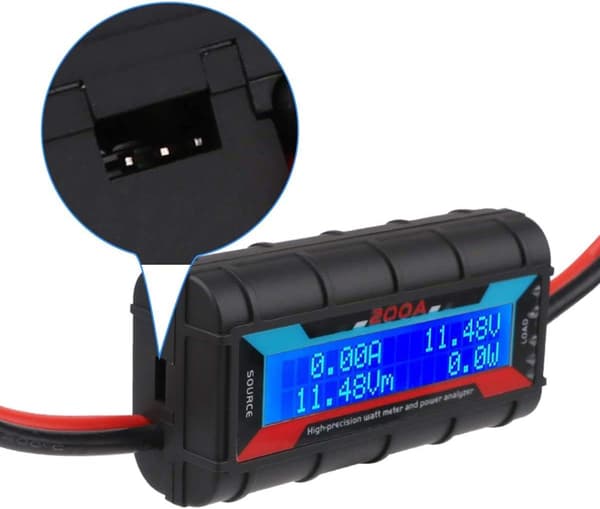 Precision 200A Watt Meter Detector Power Analyzer til RC Model Spænding Strøm Effekt