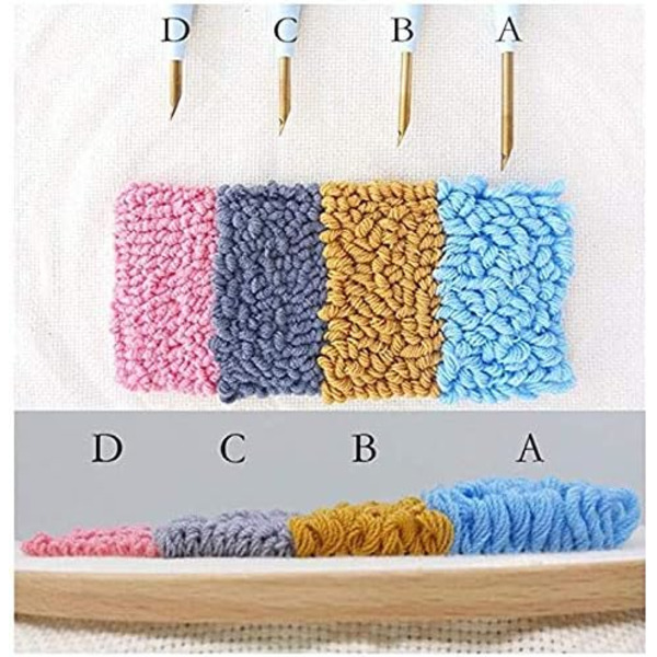 Serie af Scenery Punch Needle Broderi Starter Kits Punch Needle Værktøj Tråder Stof Broderi Hoop Garn Tæppe Punch Needle Windmill 9.45 x 8.94 x 0.39