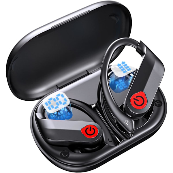 Langattomat nappikuulokkeet Bluetooth 5.3 -kuulokkeet urheiluun, in-ear Bluetooth -nappikuulokkeet kaksois-LED-näytöllä Langattomat kuulokkeet treenaamiseen