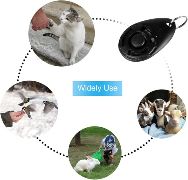 Hundklicker, 2 st hundklicker för träning med handledsrem