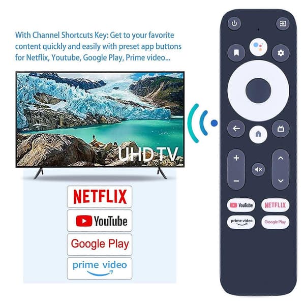 Type A Ergonomisk fjernbetjening med stemmefunktion til Mecool KM2 Plus TV Set-Top Box