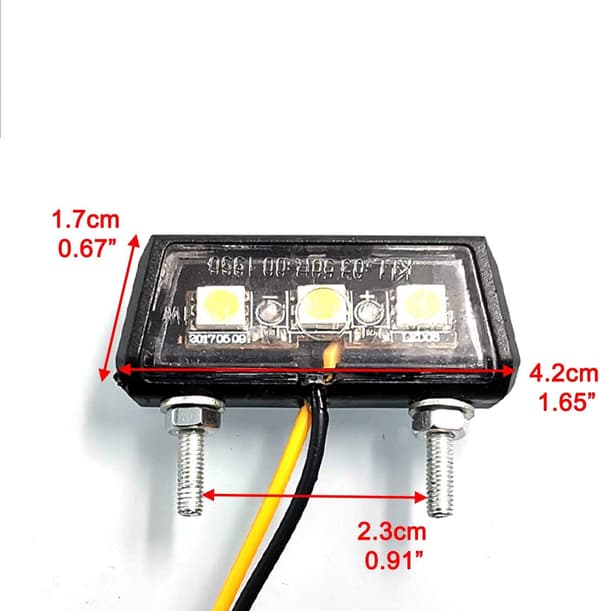 Motorcykel Nummerpladelys 3 SMD LED Chip Mini Lille Lampe