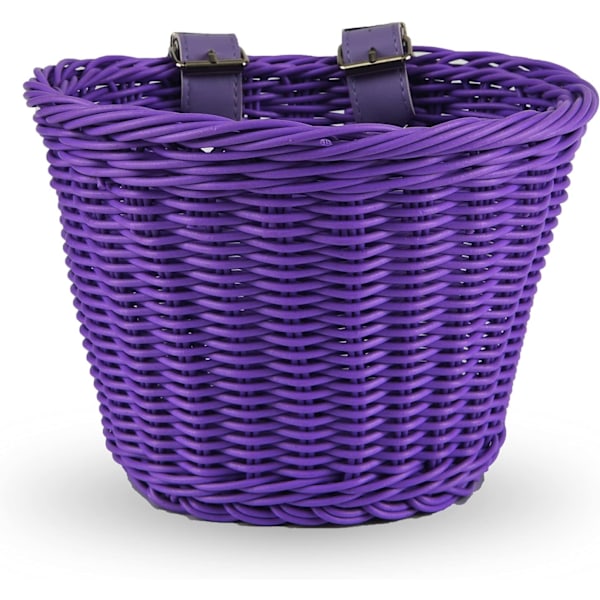 Barncykelkorg för 12-16 tum barncyklar, pojkar & flickors cykeltillbehör Purple