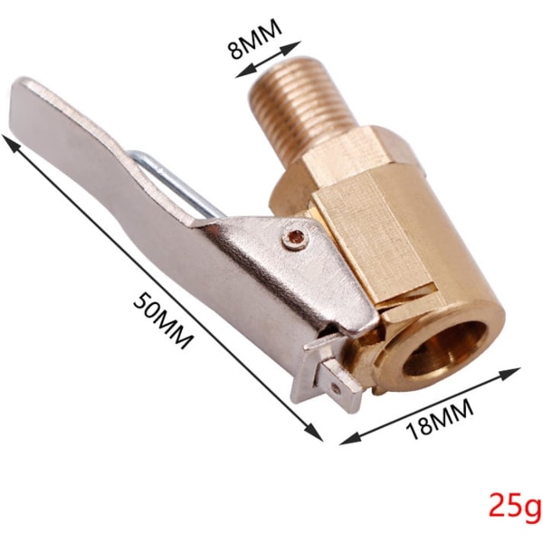 Luftchuck-adapter, dekkluftchuck, messingdekk-inflatoradapter, ingen lekkasje dekkchuck for sykkel motorsykkel og bilinflasjon