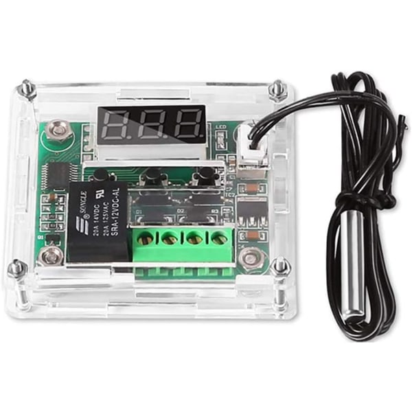 12V temperaturregulatormodul med hus, XH W1209 digital termostatmodul med vattentät NTC-prob