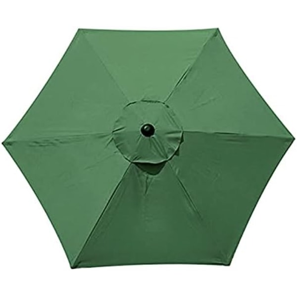 Ersättningsskydd för parasoll - 6 valar - 2 M/2,7 M/3 M - Vattentät - Anti-ultraviolett - Ersättningsväv (2,7M / 8,9Ft,Grön)