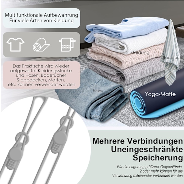 16 stk silikonkabelbindere, kabelarrangør, gjenbrukbar Gray