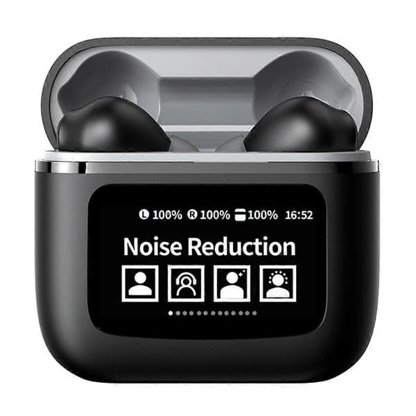 Typ A YW09 In-Ear Bluetooth Hörlurar Sport Hörlurar med LCD Touch Screen Laddningsfodral