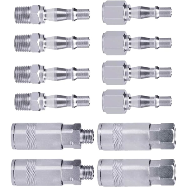 12 stk hurtigkobling trykkluft kompressor koblinger 1/4\" BSP koblinger europeisk luftslange kobling koblinger luft tilbehør komprimert