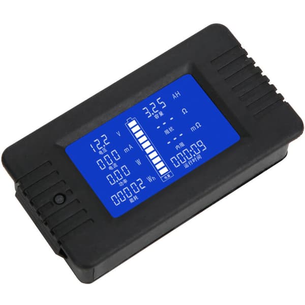 Batteriovervåker, DC multifunksjonell batteriovervåker, 0-200V effektmåler, batterispenninganalysator med 200A shunt