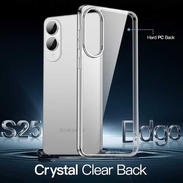 Etui til Samsung Galaxy S25 Edge, Anti-gulning, Gennemsigtig
