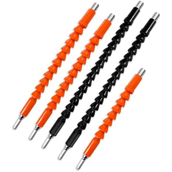 5 st Flexibla Borrbitsförlängningar, 300 250 200 mm 1/4'' Hexskaftanslutning Skruvmejselaxelspets Snabbkoppling Adapter Kraftverktygssats