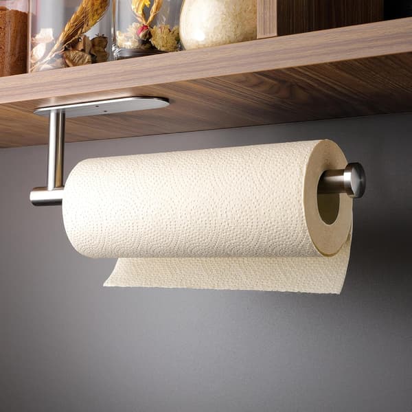 Keittiöpaperiteline ilman porausta - itseliimautuva paperiteline Silver