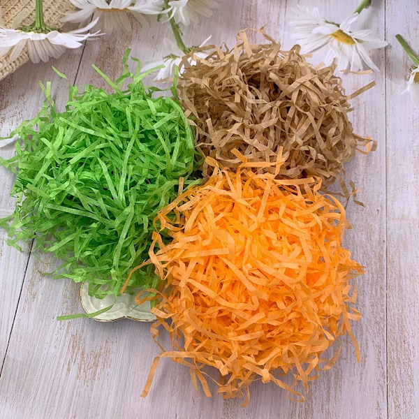 12 farger påskegress Raffia papirbiter påskekurv gresspapirfyll for påskegaveinnpakning