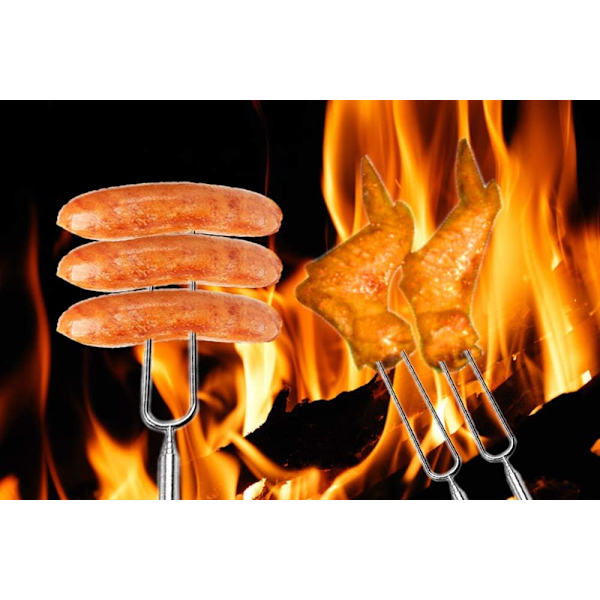Spidd for rustfritt stål grill, grilltilbehør, spiddpinne, spiddspyd, grillredskap, Barbecook Kebab (8, farge)
