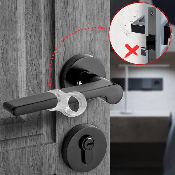 Fleksibel PVC Silikon Dørstoppere, Dørhåndtak Bumper for å Beskytte Integriteten til Vegger & Møbler, 6 Stykker Double circle