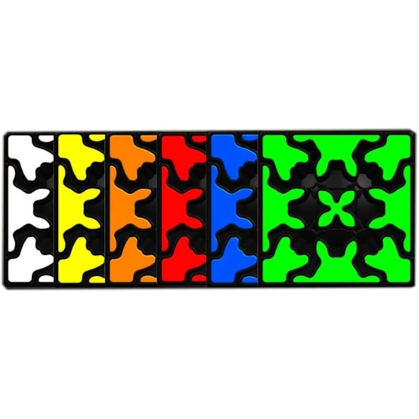 Gear Cube 3x3 Glat 3D Puzzle med Stativ (Sort)