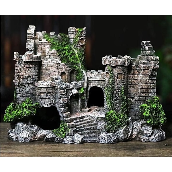 Akvariumdekorasjon, Fiskedam Stein Harpiks Buss Ornament, Fiskedam Landskapsforming Kreativ Liten Bil Dekor Style 1