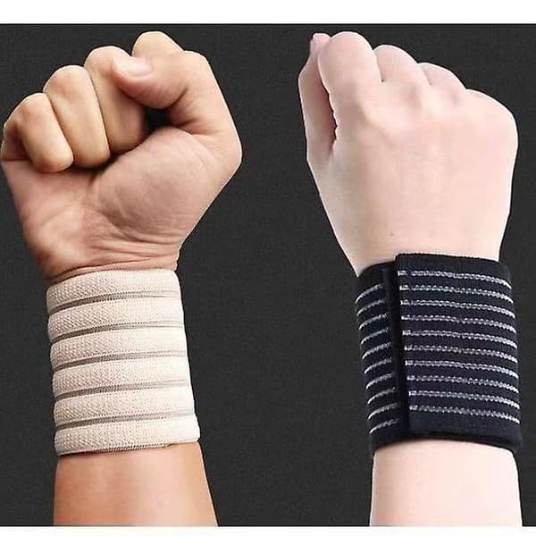 Elastiskt Andningsbart Vriststöd Kompressions Knä Armbåge Handled Vrist Handstöd Wrap Sportbandage Rem med Krok