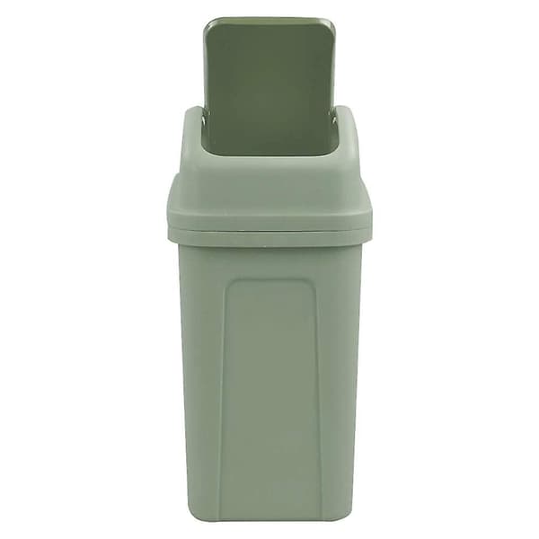 10L Plast Soptunna, Plast Soptunna med Lock (Grön)