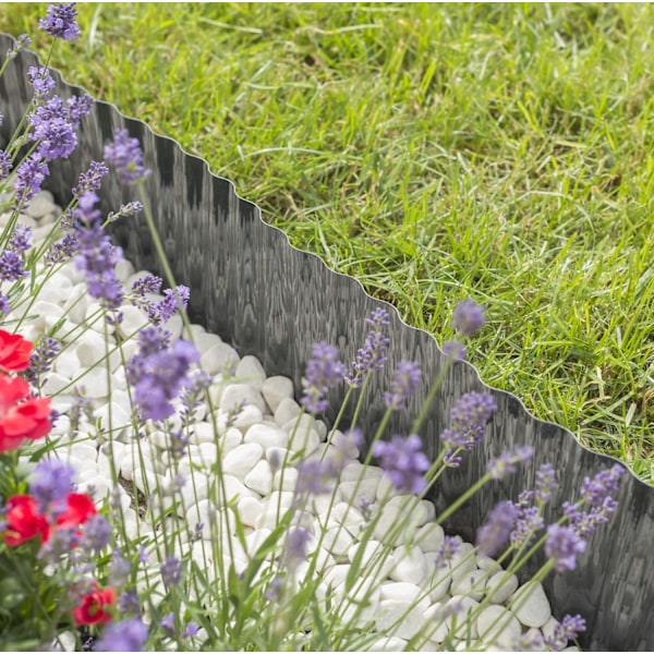 Klassisk Kantlist for Plen, Kantlist, Kantlist for Blomsterbed, Kantlist for Klipping, 9m x 15cm, Svart