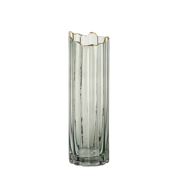 Glas Vase, Cylinder Vase Hjem Dekoration green 25*12cm