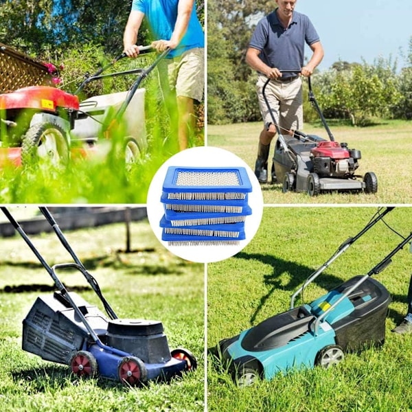 6 kpl ruohonleikkurin ilmansuodattimia, työnnettävän ruohonleikkurin ja traktorin ilmansuodatin Briggs & Stratton -kasettiin 491588 491588S 4915885