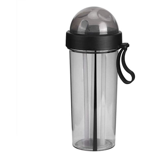 600 ml vattenkopp med sugrör och lock, vattenflaska med förvaringsfack, träningsvattenflaska för utomhuscamping hemma