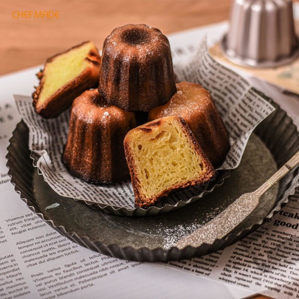 Form Pan Set, Non-Stick Cannele Muffin Bakeware Cupcake Pan för ugnsbakning single cup