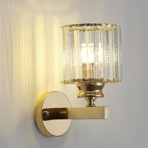 Retro Krystall Vegglampe, E27 Moderne Sort Krystall Vegglampe, Veggbelysning for Soverom Stue Korridor Style 2