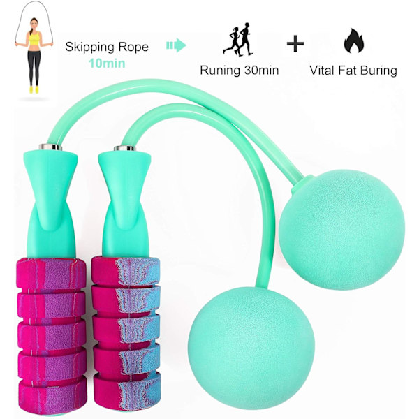 Hoppetov, vægtet reb-fri hoppetov til fitness, tangle-fri hurtig hastighed trådløs hoppetov træning green