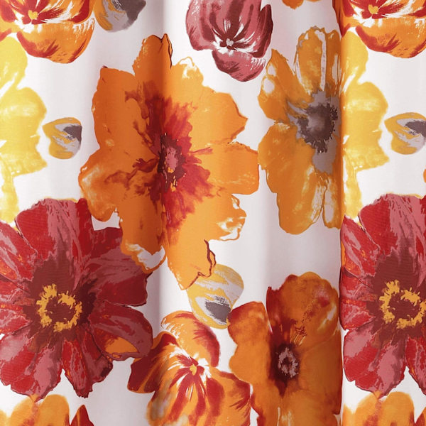 Blomsterbruseforhæng, smukt bruseforhæng, forårsindretning, farverige blomstrende blomster, landlig sommerhus og badeværelsesindretning Red 120*180cm