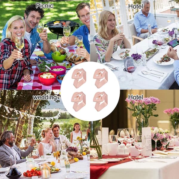 4 stk. justerbare dugklips, dugklips, dugklips i rustfrit stål, til hjem, bryllupsbord, grill