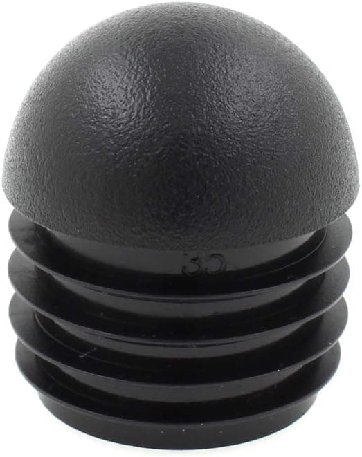 16 stk 25 mm runde kuppelformede rørhetter i plast, innstikkplugger og propper for bord-, stol- og møbelben, svart