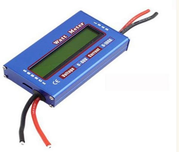 Solenergi-effektmåler LCD-effektanalysator Wattmeter, DC LCD-skærm 60V/100A Højpræcisionseffektmåler - Blå